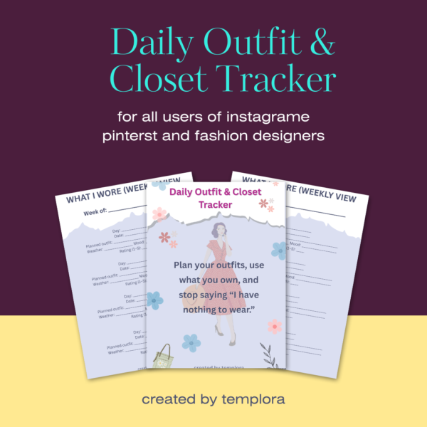 daily outfit & closet tracker — organize your wardrobe in 30 days daily outfit & closet tracker — organize your wardrobe in 30 days