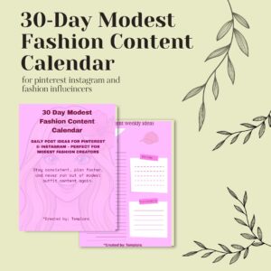 30 day modest fashion content calendar — plan & post with confidence 30 day modest fashion content calendar — plan & post with confidence